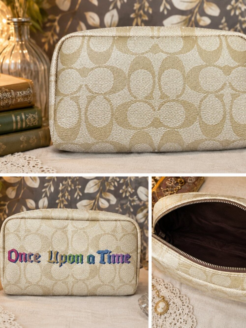 Disney x Coach “Once Upon a Time” Signature Cosmetic Case C1479 – Never Used